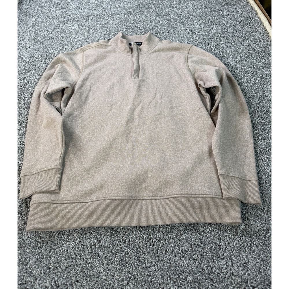 Travis Mathew 1/4 Zip Sweater Men's Size XL Beige